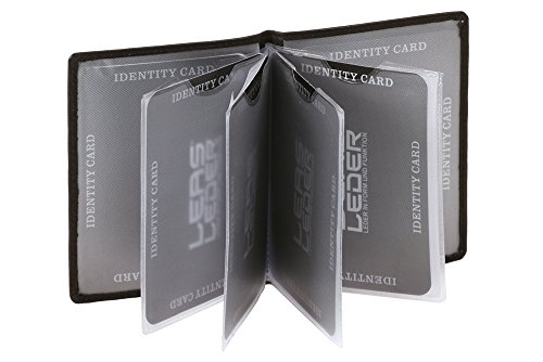 AVANCE Ausweishülle Aus Echtleder - Cherry Farbe 12x9x0,5cm Mit Sichtfenster