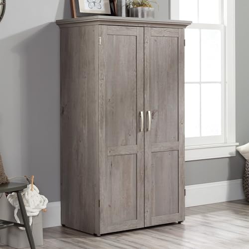 Image of Sauder Miscellaneous Storage Craft & Sewing Armoire, L: 35.112 inch x W: 21.81 inch x H: 61.58 inch, Mystic Oak