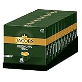 Jacobs Kaffeekapseln Krönung Crema, 200 Nespresso kompatible Kapseln, 10er Pack, 10 x 20 Getränke, 1040 g