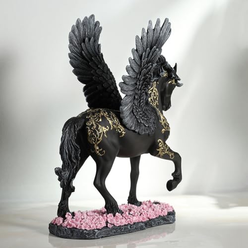 Figura Decorativa Veronese Pegasus Negro 10.6 in miniatura 6