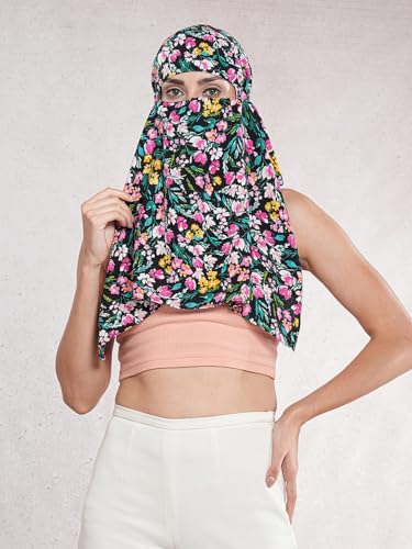 Image of Multipurpose Mask Cum Scarf for Women Cotton I Face Cover for Women I Sun Protection and Summer Wear Scarf