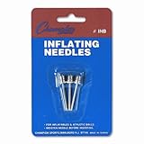 Champion Sports Nickel-Plated Inflating Needles for Electric Inflating Pump, 3 Needles/Pack [Set of 5]