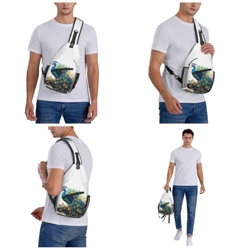 Mochila Pecho Negra Estilo Sling para Senderismo miniatura 6
