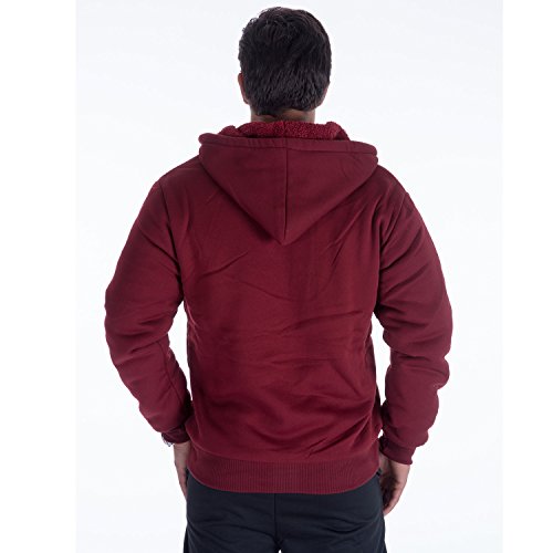 Image of Gary Com Heavyweight Sherpa Hoodies for Men, Thick Fleece Lined Full Zip Up Winter Warm Sweatshirts Work Jackets