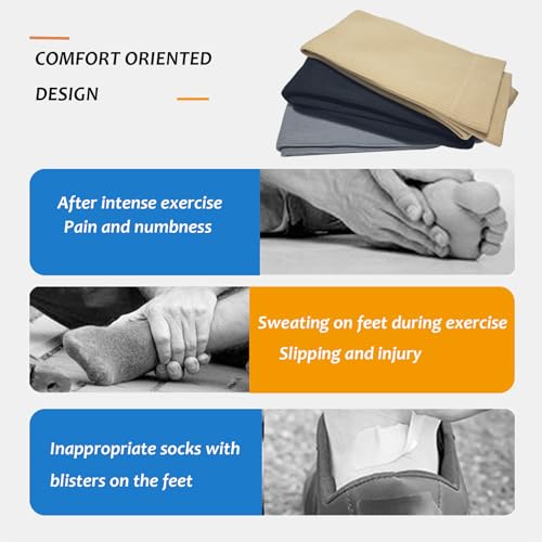 Image of ZMD 3 Pairs Compression Socks for Women & Men Travel Knee High Comfort Support Socks Travel Compression Socks for Athletic Running Cycling