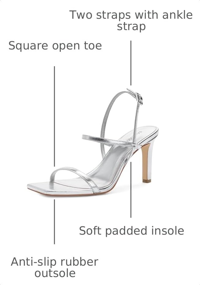 Image of Modatope Womens Sandals Open Toe Strappy Sandals Ankle Strap High Heel Sandals for Women