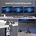 VIVO Triple Monitor 23 to 32 inch LED LCD Clamp-on Desk Mount, Heavy Duty Articulating VESA Computer Stand, Holds 3 Screens, Fully Adjustable for Home Office Workstation, Black, STAND-V103