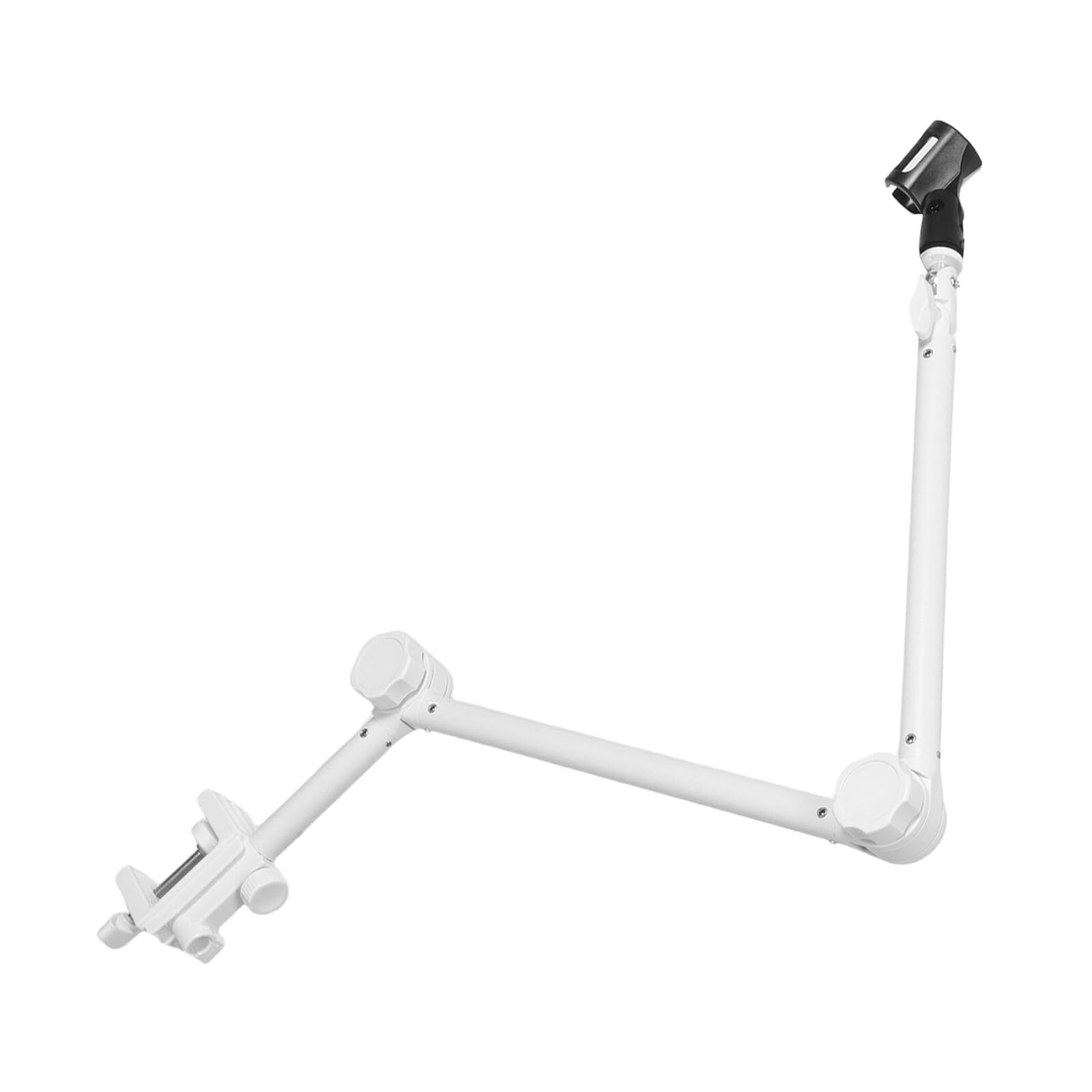 Braccio per Microfono da Scrivania Yz-38 Bianco, Supporto | Rotazione a 360°, Struttura Pieghevole, con Clip Microfono, per Podcast e Gaming