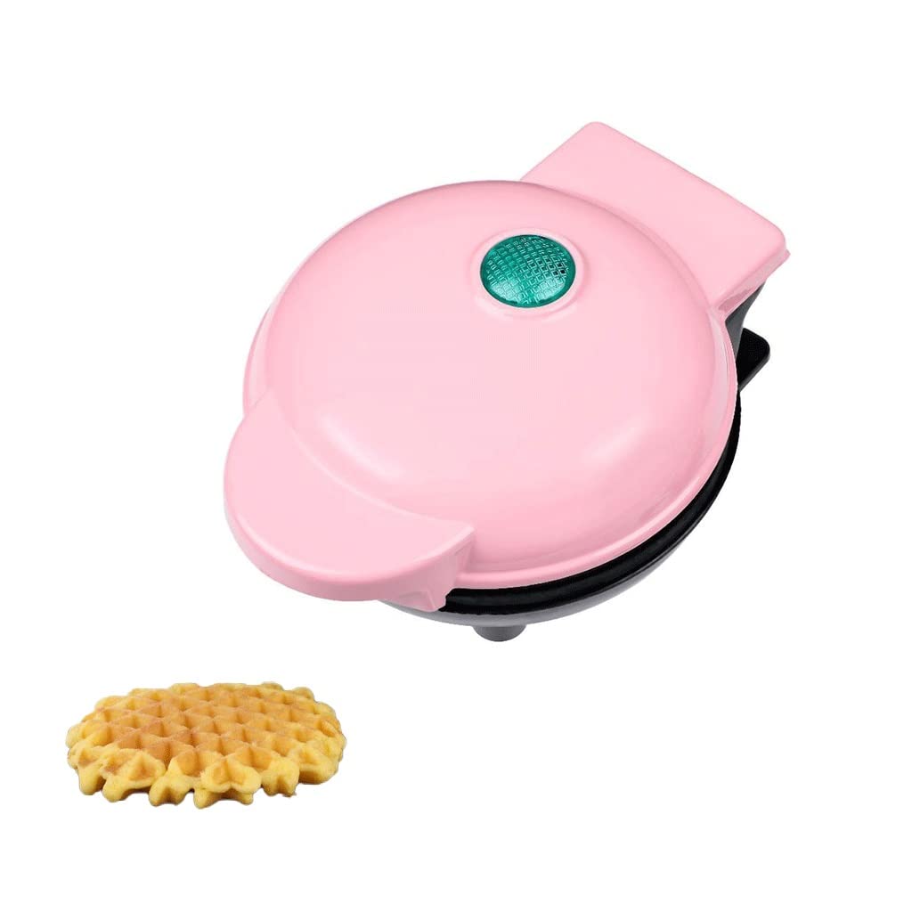 Breakfast Sandwich Panini Presses 5" Electric Round Griddle For Pancakes, Cookies, Burgers, Quesadillas, Eggs & Other On The Go Breakfast, Lunch & Snacks (Color : Pink)