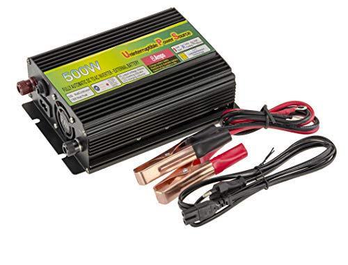 Kalea Informatique Spanningsomvormer 12 V naar 220 V (omvormer AC - DC) – vermogen 500 W – UPS-functie: continue voeding (ononderbroken stroomvoorziening).
