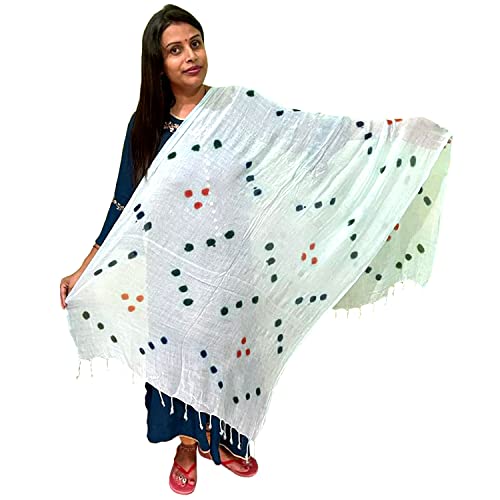 Dupatta pour femme en coton de qualité supérieure bleu ciel