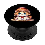 Ramen Noodles Katzenbesitzer Japanisch Kawaii Anime Katzen Liebhaber PopSockets Klebender PopGrip
