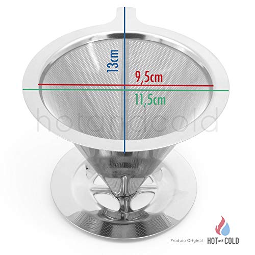 Filtro Café Pour Over em Inox Médio