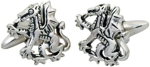 Fierce Dragon Cufflinks Sterling Silver