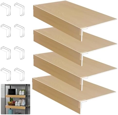 Removable PVC Wood Look Shelf Liners - Faux Rack Covers for Pantry, Kitchen, Closet & Office Storage (30.5x12x3cm, 77.5x31x8cm),Wood,26.5x12x3/67.3x31x8cm