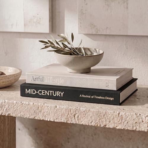 Aesthetic Decorative Books - Set of 2 Stylish Boxes Enhance