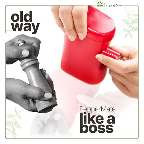 Traditional Pepper Grinder Mill - Manual, High-Efficiency Salt and Pepper Grinder Set - Durable, Adjustable Coarseness Pepper Mill Grinder - Easy to Use(Aqua)