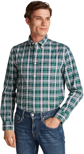 Tommy Hilfiger Camisa Hombre Flex Poplin Plaid Regular...
