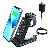 AOGUERBE Wireless Charger 3 in 1, Foldable Charging Station Compatible with iPhone 13/13 Pro/12/12...