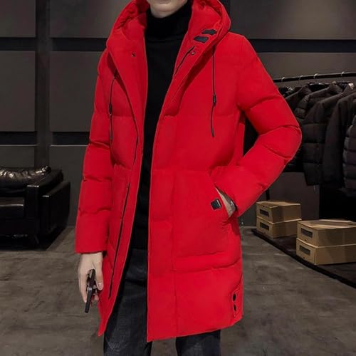 DGHM-JLMY Men Mid Length Padded Jacket Windproof Thicken Down Coats Down Puffer Jacket Lightweight Long Hooded Coat3