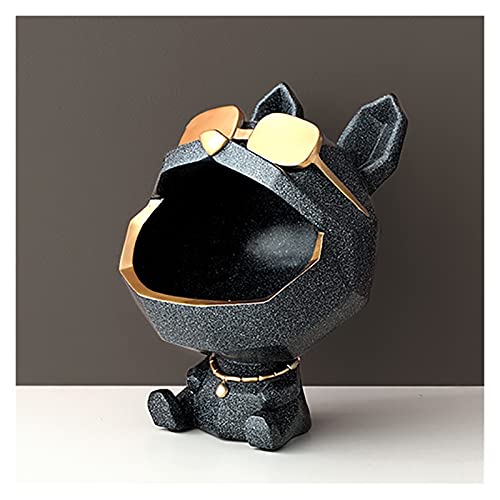 EDCWDTYYEC カップル 犬 キャンディボウル & ホルダー、樹脂製 動物 置物 キー ストレージ ホルダー デスクトップ キャンディディッシュ オーガナイザー、ジュエリー キー 電話 ウォッチ ストレージ ボウル、デスクトップ オーガナイザー トレ