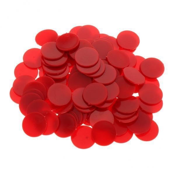 3x25MM barreled Plastic Coin Chip Money 100 Barrels a Barrel Plane Boundless Red-image-49