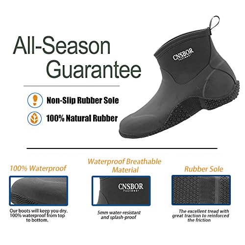 CNSBOR Men's Work Boots - Waterproof, Lightweight, Ankle Garden Boots2
