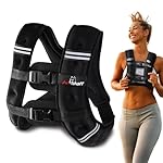 Weighted Vest - Weight Vest for Running, Strength Training & Muscle Building, Features Reflective Stripe for Safe Outdoor Workouts (available in 6lbs to 30lbs)