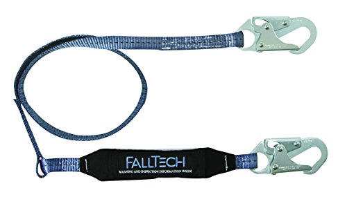 FallTech 8256 ViewPack, Web SAL - Single Leg with 2 Snap Hooks, 6', Blue/Black
