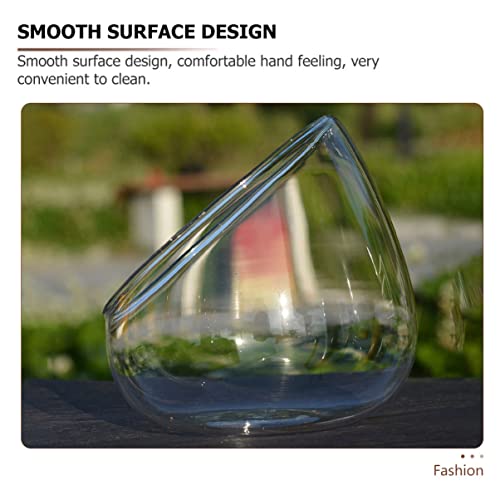 Zerodeko 2 Peças Terrário de Vidro Garrafa de Vidro Terrário de Vidro de Água de Recipiente Tigela