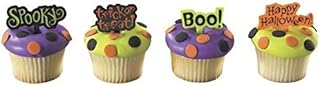 Halloween Greeting Cupcake Picks - 24 pcs