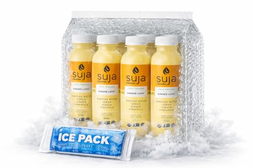 Suja Organic Cold-Pressed Ginger Love,Lemon , Ginger, Pineapple,No Added Sugar,