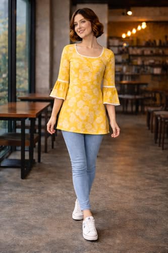 Image of Women's and Girls Short Kurti in TopsTunic | Ladies Ethnic Tunic