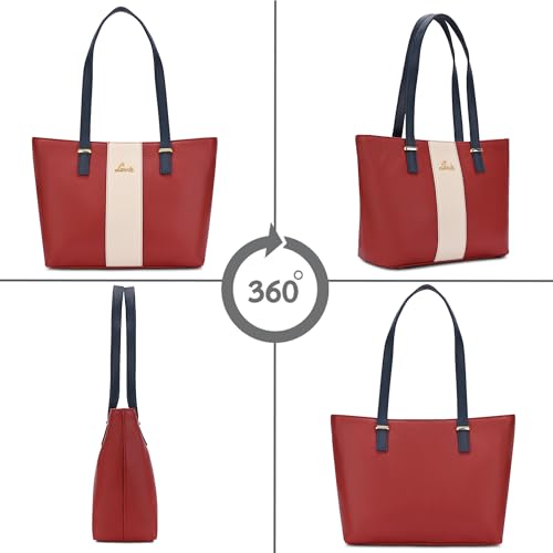 Image of Lavie Women's Kara Colourblock Tote Bag for Women | Tote Handbag for Work | Ladies purse | Stylish Shoulder Bag | Gift for Women