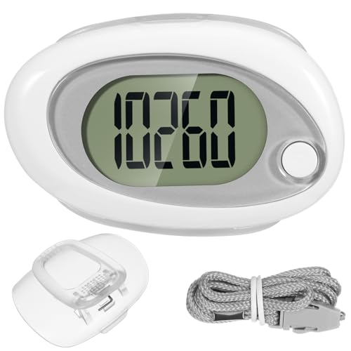 Happyyami Clip Step Counter for Seniors Accurate Silent Pedometer with Screen Lightweight Design for Walking and Climbing Easy to Carry and Use