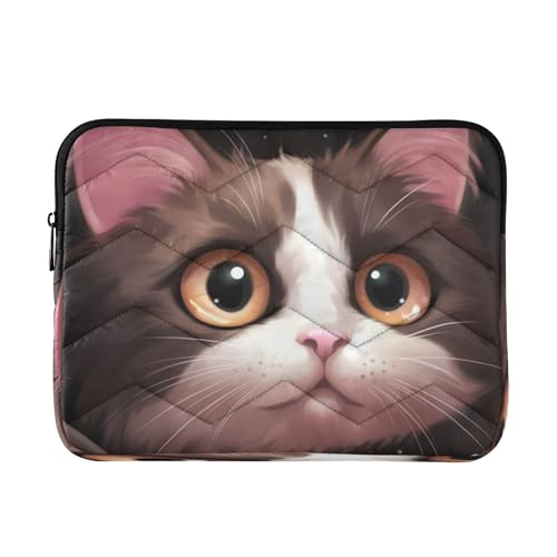 Funda para portátil Big Eyes Cat 13-14 pulgadas miniatura 1