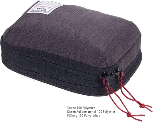 Almohada cuello espuma viscoelástica gris semicircular miniatura 4