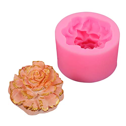 3D Carnation Candle Mold Flower Silicone Mold For Soap, Fondant, Cake Decorating, Chocolate, Candy,Ploymer Clay, Mother's Day Gift #TOP7