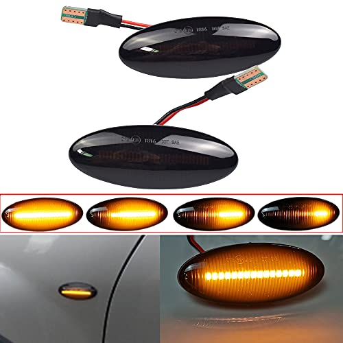 Kakulkomen Clignotant latéral LED，Clignotants latéraux dynamiques pour Indicateurs latéraux Fumée Pour Opel Vauxhall Vectra B MK1 1995 1996 1997 1998-2002