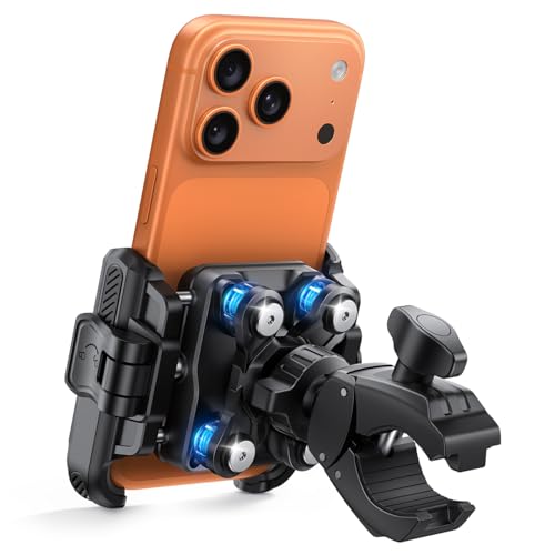 Lamicall Motorcycle Bike Phone Mount - [Upgrade Vibration Dampener] [Camera Friendly] Bike Phone...