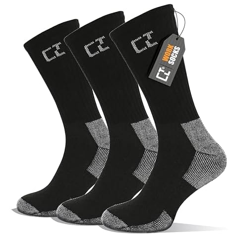 CTL® Men's Comfortable Work Socks with Arch Support Cover