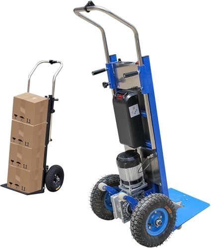 Carretilla eléctrica de mano para subir escaleras, resistente, capacidad de 440 libras, ideal para mudanzas en casa y logística de almacén