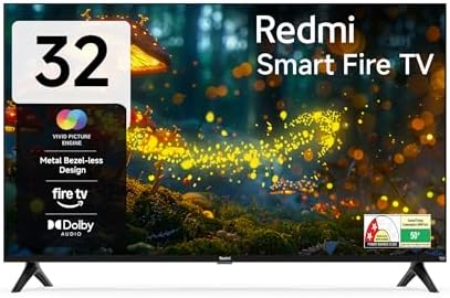 Redmi Xiaomi 80 cm (32 inches) F Series HD Ready Smart LED Fire TV L32MA-FVIN (Black)