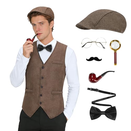 Costume Morse Sherlock Holmes adulte avec déguisement complet 7 pièces