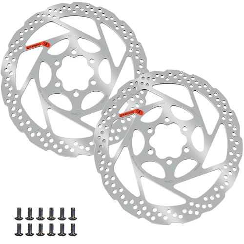 DYISLAND 2Pcs 140mm 160mm 180mm Bike Disc Brake Rotor with 12 Bolts, Bicycle Brakes Rotors, Vacuum...