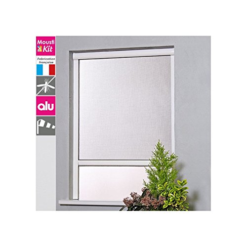 MOUSTIKIT Moustiquaire Enroulable Verticale Alu Blanc Confort