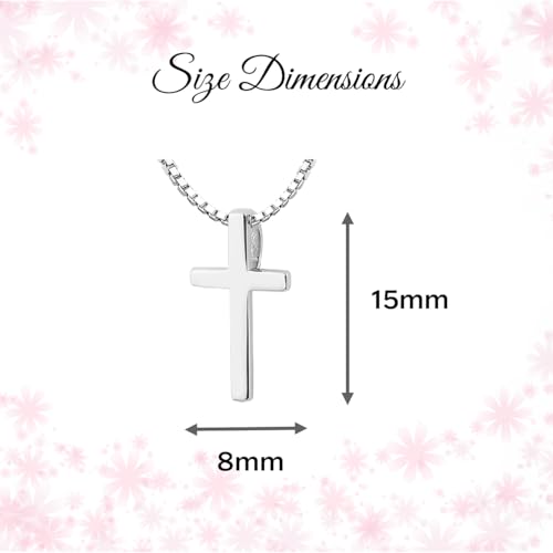Cherished Moments Girl's Sterling Silver Classic Cross Necklace for Kids, Teens or Women, Religious Gift for Baptism, First Communion and Confirmation4