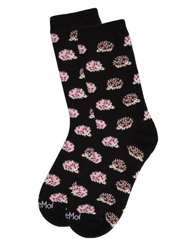 MeMoi Meias Hedgehogs Rayan Blend Crew, Suco de uva, One Size