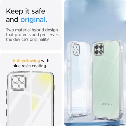 Image of Jkobi Back Cover for Samsung Galaxy A22 5G (Silicone Clear Shockproof Case with Camera Protection | Soft and Flexible | Transparent)