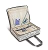 Prym All-in-One Craft Organizer Bag, Monochrome Leaves #1